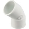 Coude 45° femelle-femelle en PVC blanc à coller pour évacuation d'eau