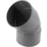 Coude 45° femelle-femelle en PVC gris à coller pour évacuation d'eau