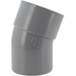 Coude 20° mâle-femelle en PVC gris à coller pour évacuation d'eau
