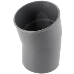 Coude 20° mâle-femelle en PVC gris à coller pour évacuation d'eau