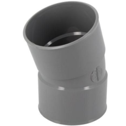 Coude 20° femelle femelle en PVC gris à coller pour évacuation d'eau