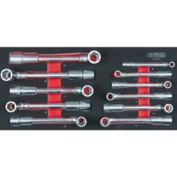 Module de clés à pipe débouchées 6 pans 11 pièces