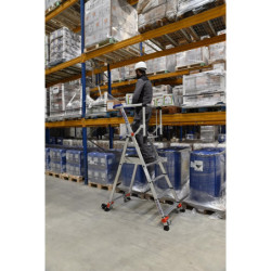 Plate-forme fixe avec roues de déplacement Wheelys H.2.95m 4 marches norme EN 131
