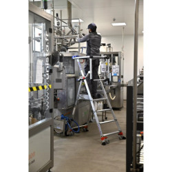Plate-forme fixe avec roues de déplacement Wheelys H.2.95m 4 marches norme EN 131