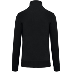 Sweat-shirt col zippé homme noir