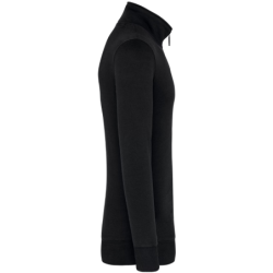 Sweat-shirt col zippé homme noir