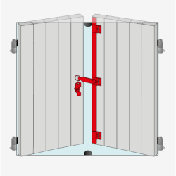 Tringle d'espagnolette plate Torbel inox 316L