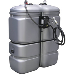 Cuve gasoil PEHD 1000L double paroi avec kit station 230V et pistolet