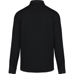 Chemise coton noire manches longues Nevada