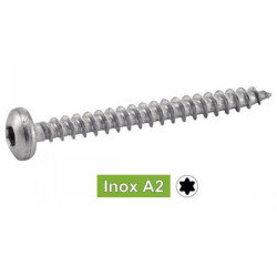 Vis aggloméré tête cylindrique six lobes inox A2