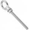Piton à oeillet fileté inox A4 avec écrou et rondelle