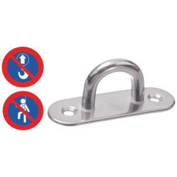 Pontet sur platine Oblong embouti et soudé inox A2
