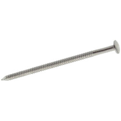 Pointe annelée tête bombée en acier inoxydable A2 filetage total