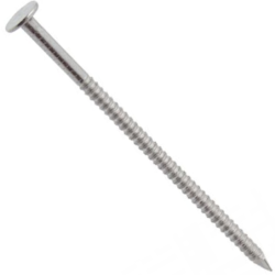 Pointe annelée tête plate Inox A2 pot de 1 kg
