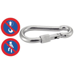 Mousqueton avec vis de sécurité inox A4
