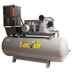 Compresseur FIXAIR 40/500T-SC Tricylindre en W - Fonte - 40WB - Biétagé Cuve 500 litres