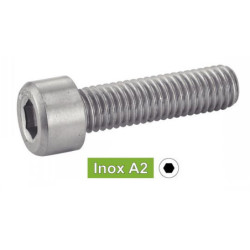 Vis à métaux tête cylindrique six pans creux Inox A2 DIN 912 ISO 4762