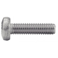 Vis à métaux tête cylindrique bombée PZ Inox A2 DIN 7985 ISO 7045