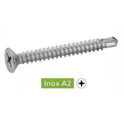 Vis autoperceuse tête fraisée Phillips inox A2 DIN 7504 O