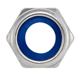 Écrou hexagonal indesserrable bague nylon inox A4 DIN 985