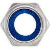 Écrou hexagonal indesserrable lubrifié bague nylon inox A2 DIN 985