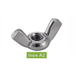 Ecrou à oreille forme Américaine en inox A2