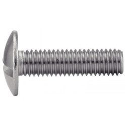 Vis à métaux tête ronde large poêlier fendue Inox A2 NFE 25-129