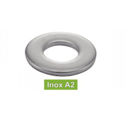 Rondelle plate moyenne type M inox A2 NFE 25513-25514