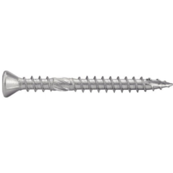 Vis pour terrasse tête fraisée réduite six lobes double filet inox A4