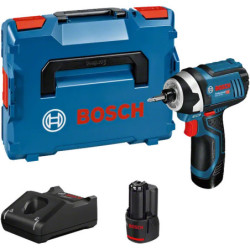 Visseuse à chocs Bosch GDR 12V-105 en L-BOXX avec 2 batteries et chargeur