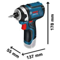 Visseuse à chocs Bosch GDR 12V-105 en L-BOXX avec 2 batteries et chargeur