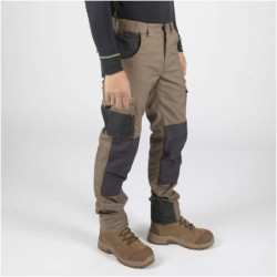 Pantalon de travail North Ways Adam brun et anthracite avec emplacements genouillères