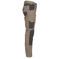 Pantalon de travail North Ways Adam brun et anthracite avec emplacements genouillères