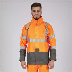 Veste de pluie haute visibilité orange fluo Bandit North Ways 100% PU