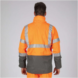 Veste de pluie haute visibilité orange fluo Bandit North Ways 100% PU