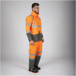 Veste de pluie haute visibilité orange fluo Bandit North Ways 100% PU