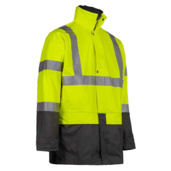 Veste de pluie haute visibilité jaune fluo Bandit 100% PU