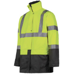 Veste de pluie haute visibilité jaune fluo Bandit 100% PU