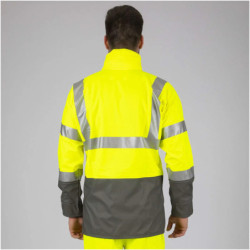 Veste de pluie haute visibilité jaune fluo Bandit North Ways 100% PU