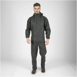Combinaison de pluie unisexe ORK Nine Worths avec capuche et double fermeture vert olive
