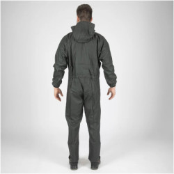Combinaison de pluie unisexe ORK North Ways avec capuche et double fermeture vert olive
