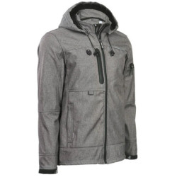 Veste Softshell imperméable à capuche Flores gris chiné