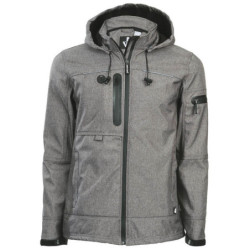 Veste Softshell imperméable à capuche Flores gris chiné