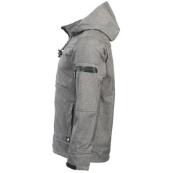 Veste Softshell imperméable à capuche Flores gris chiné