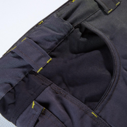 Pantalon de travail Adam gris et noir avec emplacements genouillères