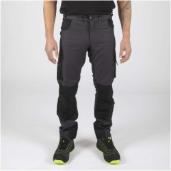 Pantalon de travail North Ways Adam gris et noir avec emplacements genouillères
