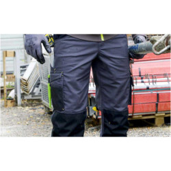 Pantalon de travail North Ways Adam gris et noir avec emplacements genouillères
