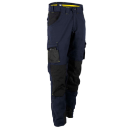 Pantalon de travail Nine Worths Adam bleu marine avec emplacements genouillères