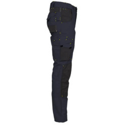Pantalon de travail Nine Worths Adam bleu marine avec emplacements genouillères