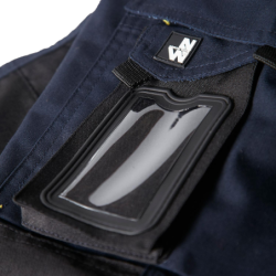 Pantalon de travail Nine Worths Adam bleu marine avec emplacements genouillères